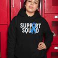 Support Squad Colon Cancer Awareness Blue Ribbon Tshirt Women Hoodie Unique Gifts