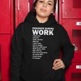 Thoughts During Work Funny Women Hoodie Unique Gifts