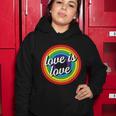 Vintage Love Is Love Rainbow Pride Month Women Hoodie Unique Gifts