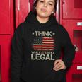 Vintage Old American Flag Think While Its Still Legal Women Hoodie Personalized Gifts