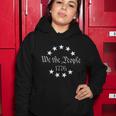 We The People Usa Preamble Constitution America 1776 American Flag Patriotic Women Hoodie Unique Gifts