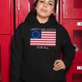 Womens Liberty And Justice For All Betsy Ross Flag American Pride Women Hoodie Unique Gifts