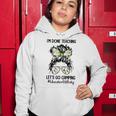 I’M Done Teaching Let’S Go Camping Educatoroffduty Bun Hair  Women Hoodie