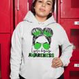 Lyme Disease Awareness Messy Hair Bun For Girl  Women Hoodie
