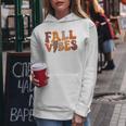 Fall Vibe Vintage Groovy Fall Season Retro Leopard Women Hoodie Graphic Print Hooded Sweatshirt Personalized Gifts