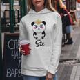 Kids 6 Year Old Gifts Cute Panda Birthday Girl 6Th Birthday Funny Women Hoodie Graphic Print Hooded Sweatshirt Personalized Gifts