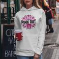 Pink Out Breast Cancer Awareness Sunflower Pink Women Hoodie Graphic Print Hooded Sweatshirt Personalized Gifts