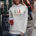 Retro Christmas Holiday Cheer Women Hoodie Graphic Print Hooded Sweatshirt Funny Gifts
