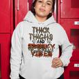 Retro Leopard Thick Thighs And Spooky Vibes Funny Halloween Women Hoodie Funny Gifts