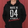 18Th Birthday Boys Girls Awesome Since 2004 18 Year Old Women Hoodie