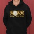 2022 Happy New Year Golden Logo Women Hoodie