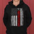 Firefighter Retro American Flag Firefighter Dad 4Th Of July Fathers Day Women Hoodie