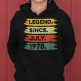 44Th Birthday Retro Vintage Legend Since July 1978 Women Hoodie