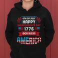 4Th Of July Happy Patriotic Day 1776 God Bless America Gift Women Hoodie