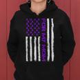 Alzheimers Awareness For My Mom Support Flag Women Hoodie