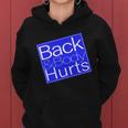 Back And Body Hurts Blue Logo Women Hoodie
