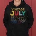 Birthday Vintage July 1959 Flag Firework 4Th July Women Hoodie