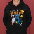 Blast Off Im 5 Funny Astronaut 5Th Birthday Space Costume Women Hoodie