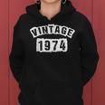 Born In 1974 48 Years Old Made In 1974 48Th Birthday Women Hoodie Graphic Print Hooded Sweatshirt