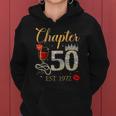 Chapter 50 Years Est 1972 50Th Birthday Red Rose Wine Crown Women Hoodie