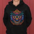 Colorful Floral Mandala Owl Women Hoodie