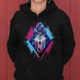 Colorful Wolf Painting Wolves Lover Women Hoodie