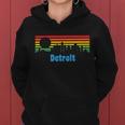 Detroit Retro Skyline Women Hoodie