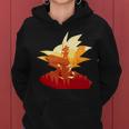 Dragon Fighter Silhouette Illustration Tshirt Women Hoodie