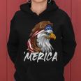 Eagle Mullet Merica 4Th Of July Usa American Flag Patriotic Great Gift Women Hoodie