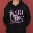 Fabulous & 90 Sparkly Shiny Heel 90Th Birthday Tshirt Women Hoodie