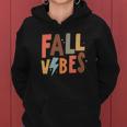 Fall Colorful Fall Vibes For You Idea Design Women Hoodie Graphic Print Hooded Sweatshirt