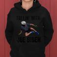Falling With Joe Biden Falls Off On His Bike Funny Meme Women Hoodie