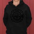 Fire Dept Emblem Badge Firefighter Logo Women Hoodie