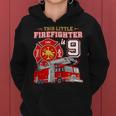 Firefighter This Little Firefighter Is 9 Years Old 9Th Birthday Kid Boy Women Hoodie