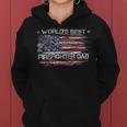 Firefighter Vintage Usa American Flag Worlds Best Firefighter Dad Funny Women Hoodie