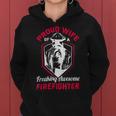 Firefighter Wildland Fireman Volunteer Firefighter Wife Fire Department V2 Women Hoodie