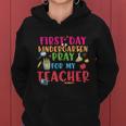 First Day Kindergarten Pray For My Teacher Back To School First Day Of School Women Hoodie