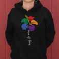 Flower Love Is Love Lgbt Gay Pride Lesbian Bisexual Ally Quote Women Hoodie