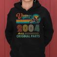 Funny 18Th Birthday Gifts Vintage Retro Motorcycle Born 2004 Women Hoodie