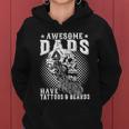 Funny Bearded Man | Awesome Dads Have Tattoos And Beards Women Hoodie