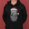 Funny Christmas Sorry This Beard Is Taken Santa Claus Women Hoodie