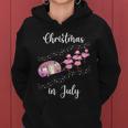 Funny Flamingo Pink Retro Camping Car Christmas In July Great Gift Women Hoodie