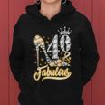 Funny Gift 40 Fabulous 40 Years Gift 40Th Birthday Diamond Crown Shoes Gift V2 Women Hoodie