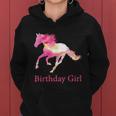 Funny Gift For Girls Kids Birthday Pink Watercolor Horse Gift Women Hoodie