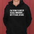 Funny Gift Sexual Innuendo Adult Humor Offensive Gag Gift Women Hoodie