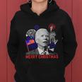 Funny Joe Biden Happy Christmas In July Usa Flag V2 Women Hoodie