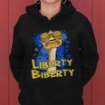 Funny Liberty Biberty Ostrich Sunglasses Humor Blue Women Hoodie