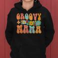 Funny Retro Groovy Birthday Family Matching Cute Groovy Mama Women Hoodie