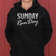 Funny Running With Saying Sunday Runday Women Hoodie