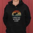 Funny Violin Gifts Practice 40 Hours Per Day Violinist Women Hoodie Graphic Print Hooded Sweatshirt